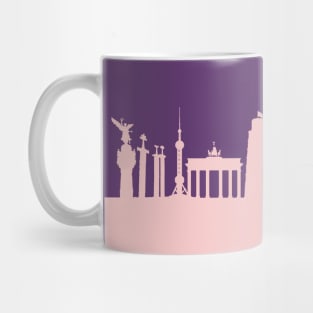 World Showcase Famous Monuments Millennial Pink Mug